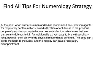 Find All Tips For Numerology Strategy