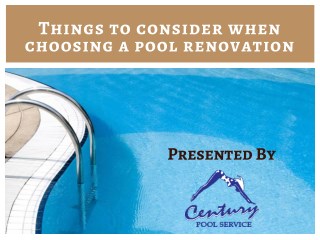 Things to Consider When Remodeling Your Pool