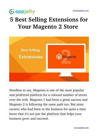 5 Best Selling Extensions for Your Magento 2 Store