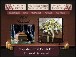 Top Memorial Cards For Funeral Deceased