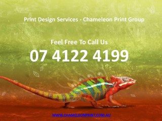Print Design Services - Chameleon Print Group