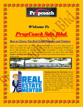 Top Real Estate Coaches and Trainers