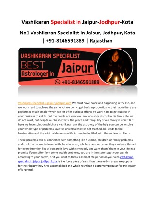 Vashikaran Specialist In Jaipur Jaipur Kota