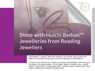 Shine with Hulchi Belluni Jewellery from Reading Jewellers
