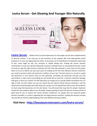 Levira Serum - Get Glowing And Younger Skin Naturally