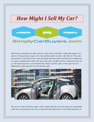 How Might I Sell My Car