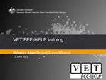 VET FEE-HELP training