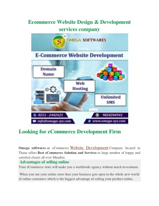 E-commerce Website Designing