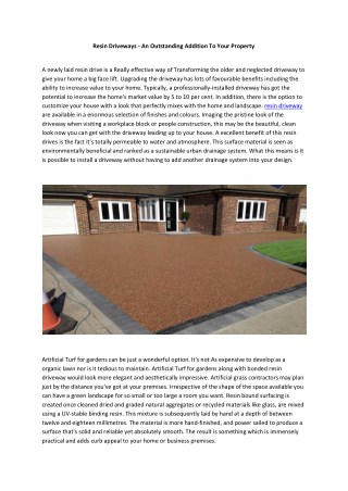 resin driveway