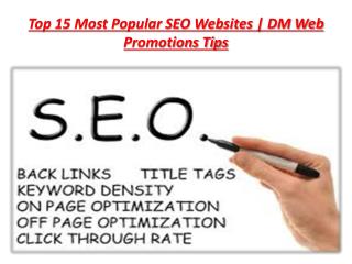 New Website Promotion | DM Web Promotions Tips