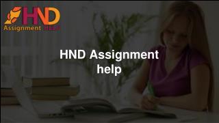 HND assignment help