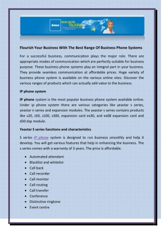 Flourish Your Business With The Best Range Of Business Phone Systems