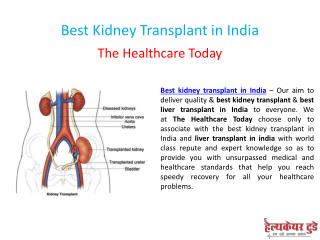 Best Kidney Transplant in India