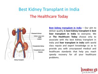 Best Kidney Transplant in India