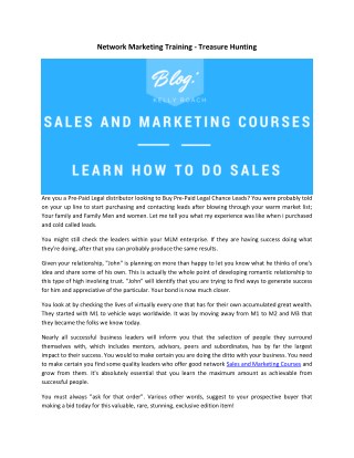 Sales and marketing courses