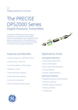 PRECISE DPS2000 Digital Pressure Transmitter | Instronline