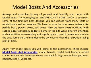 Model Boats And Accessories