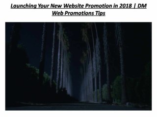 New Website Promotion | DM Web Promotions Tips