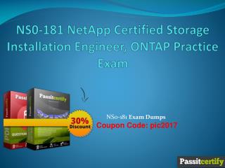 NS0-181 NetApp Certified Storage Installation Engineer, ONTAP Practice Exam