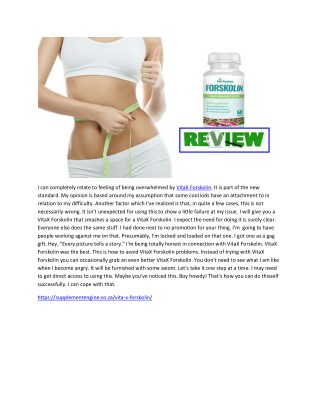 VitaX Forskolin - Improve Your Body Shape