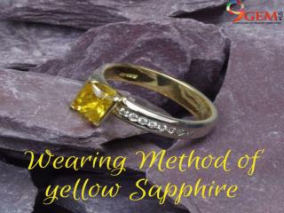 Wearing method of Yellow Sapphire
