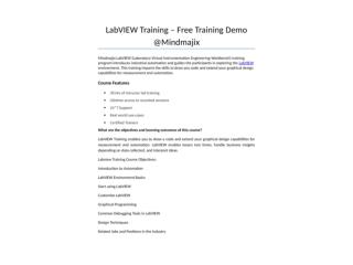 Visit Here for Online LabVIEW Training by Experts