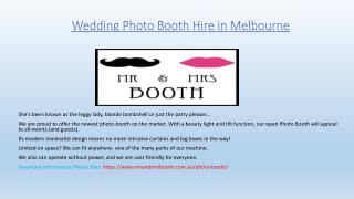 Wedding Photo Booth Hire in Melbourne
