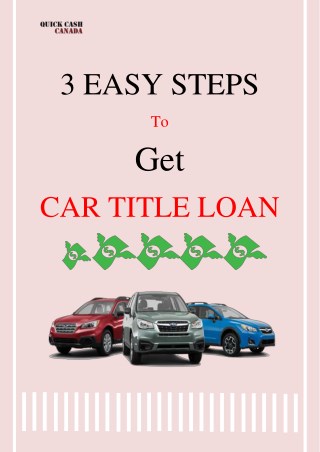 3 Easy step To Get bad credit Car Loans in Ottawa