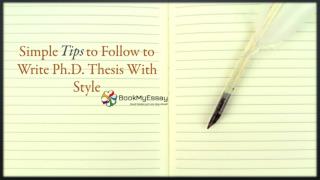 Students Should Follow Simple Tips for Thesis Writing