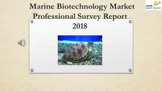 Marine Biotechnology Market Professional Survey Report 2018