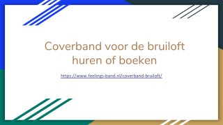 Coverband voor de bruiloft huren of boeken