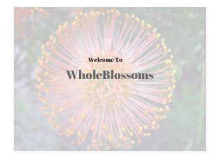 WholeBlossoms- Let beautiful flowers adorn any occassion