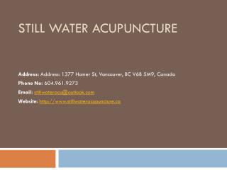 Acupuncture Vancouver