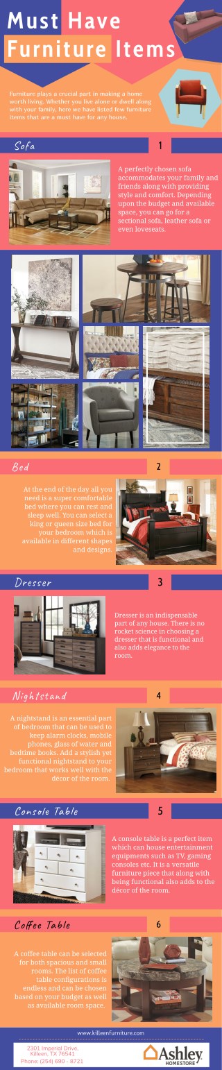 Must Have Furniture Items