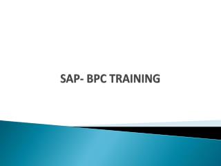 Sap bpc online & Offline Training