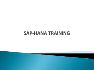 Sap hana admin training in hyderabad