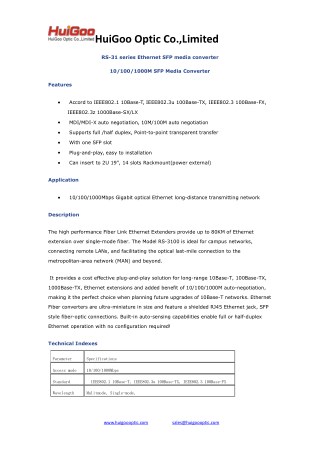 optic fiber sfp media converter 10/100/1000M