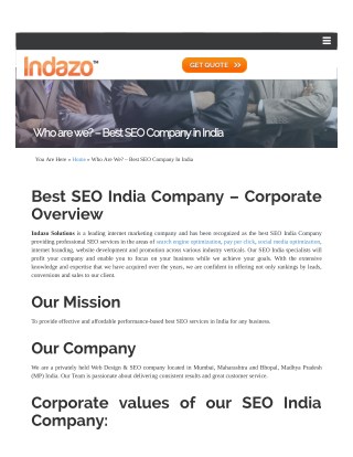 Who are we? â€“ Best SEO Company in India