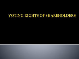 Voting Rights of Shareholders