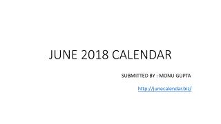 JUNE CALENDAR