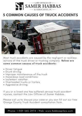 5 Common Causes of Truck Accidents