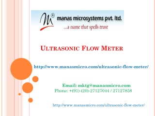 Ultrasonic Flow Meter | Manas Microsystems Pvt. Ltd.