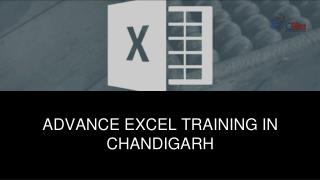 Advance ExcelTraining in chandigarh