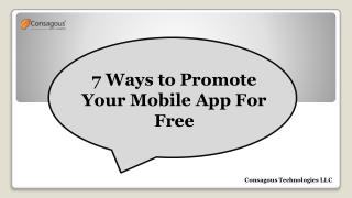 7 Ways to Promote Your Mobile App For Free