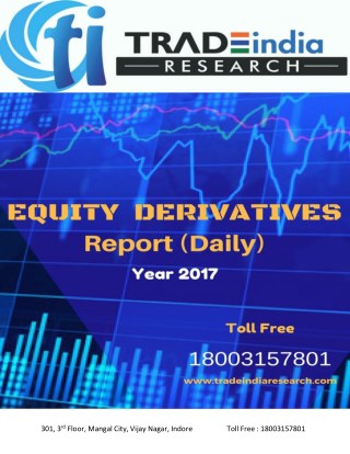 Daily Derivatives Prediction Report 17.04.2018 by TradeIndia Research