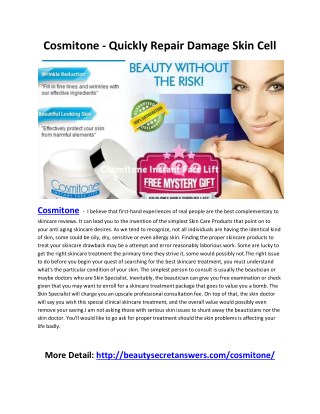 Cosmitone - Quickly Repair Damage Skin Cell