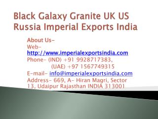 Black Galaxy Granite UK US Russia Imperial Exports India