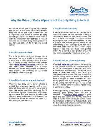 Why the Price of Baby Wipes Is Not the Only Thing to Look At