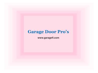 Miramar Garage Door Repair , Garage Door Service & Weston Garage Door Repairs- www.garagefl.com