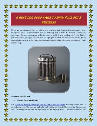 6 best dog poop bags to mind your pet